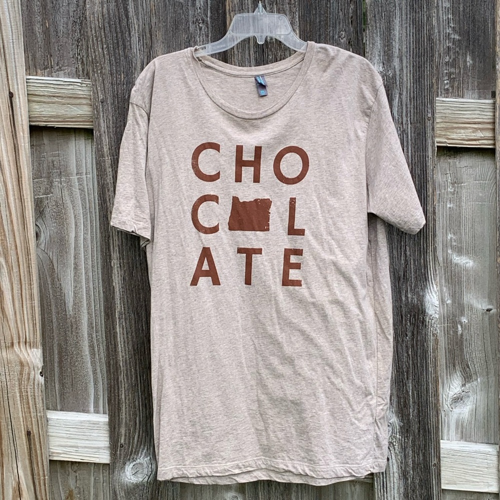 District Made Graphic “Chocolate” Tee Shirt Large